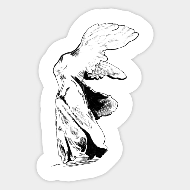 Winged Victory of Samothrace Sticker by RimaSalloum13